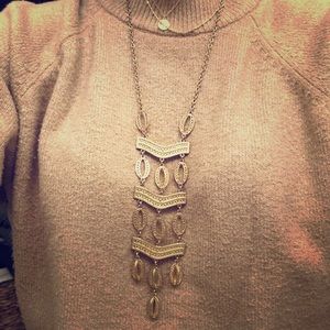 Stella and Dot long gold necklace